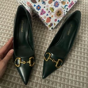 Brand new Jeffery Campbell Happy Hour Pointed Toe Pump sz. 9 Dark Green